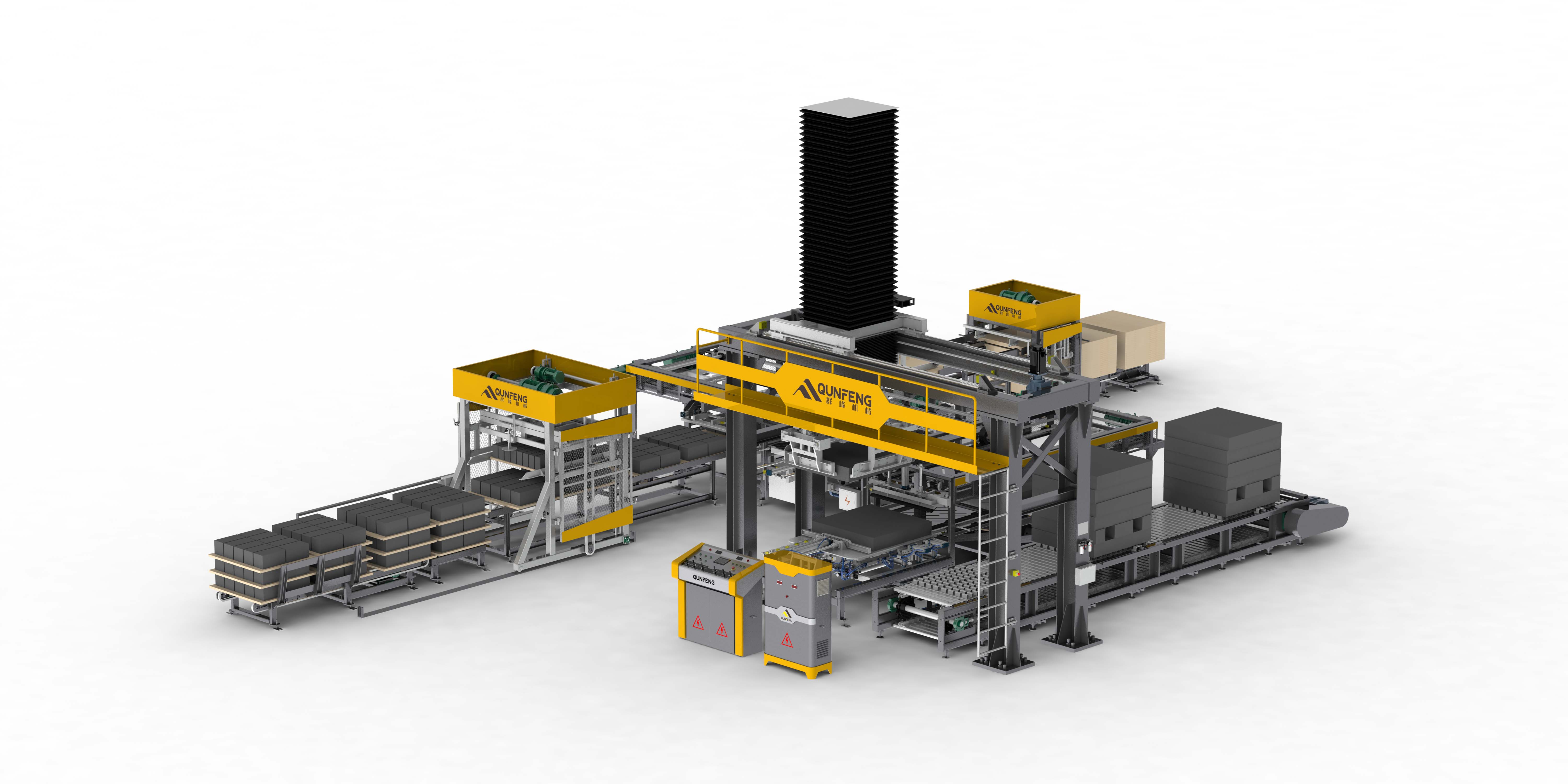 QMD1200G Automatic Block Cuber System Sistema de paletização de alta posição QMD1200G para blocos de concreto