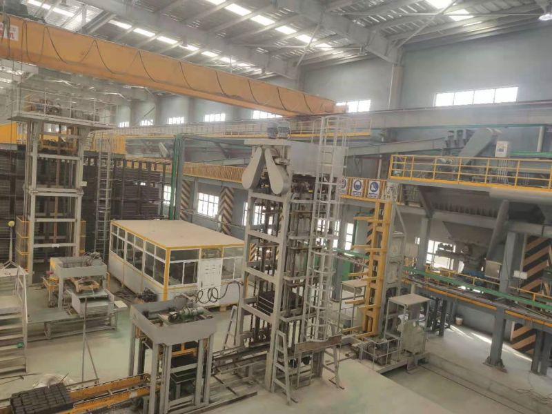 a linha de produção de blocos automáticos QS1500 em Taixing, na província de Jiangsu 