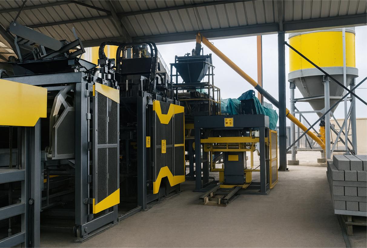 Planta de bloco de concreto e cimento 