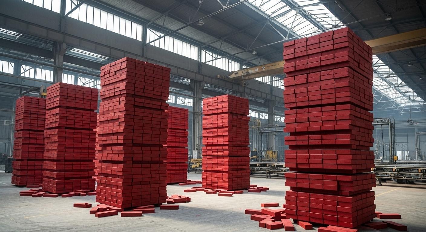 M&aacute;quina de produ&ccedil;&atilde;o de blocos vermelhos