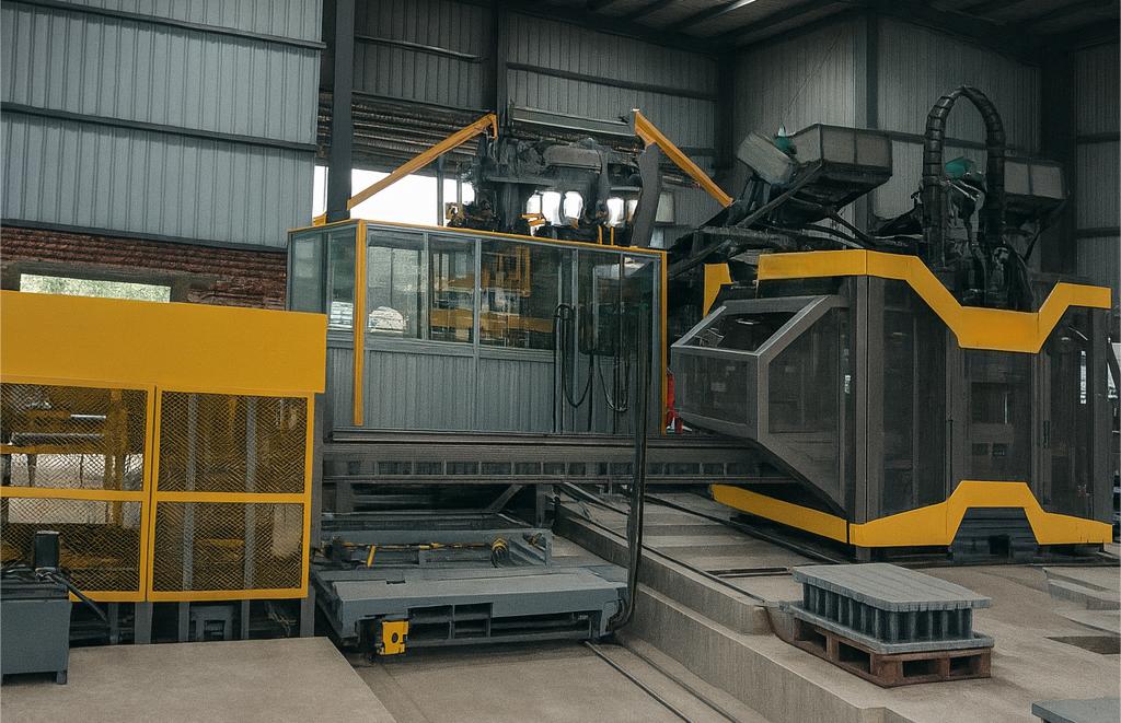 Produ&ccedil;&atilde;o de blocos de concreto