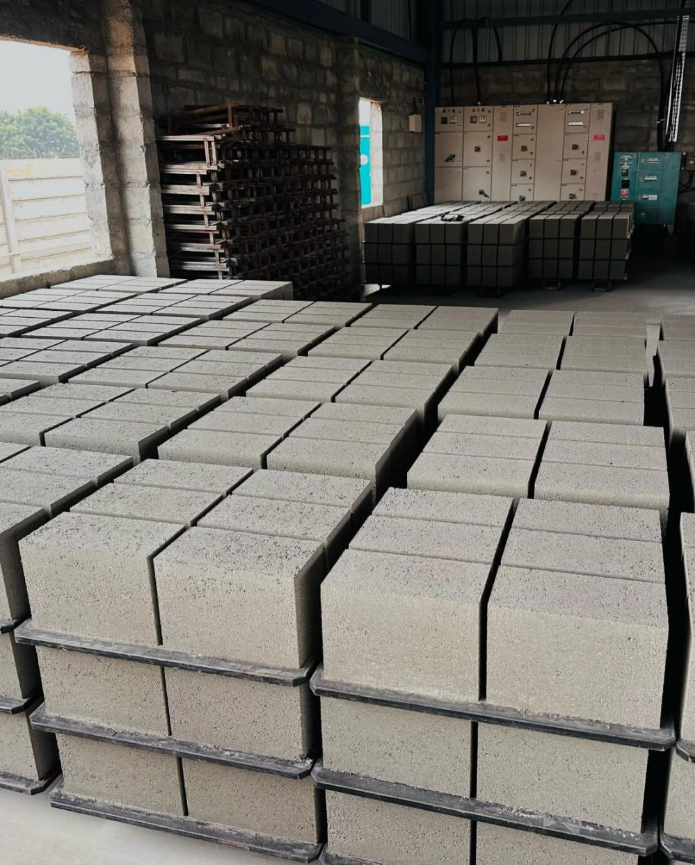 Linha de fabrica&ccedil;&atilde;o de blocos de alta efici&ecirc;ncia 