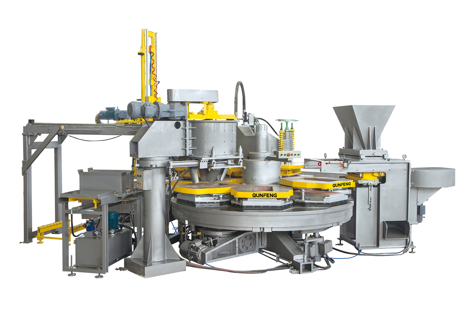 M&aacute;quina de telha tipo terrazzo rotativa QPR600-6 (prensa &uacute;mida herm&eacute;tica)