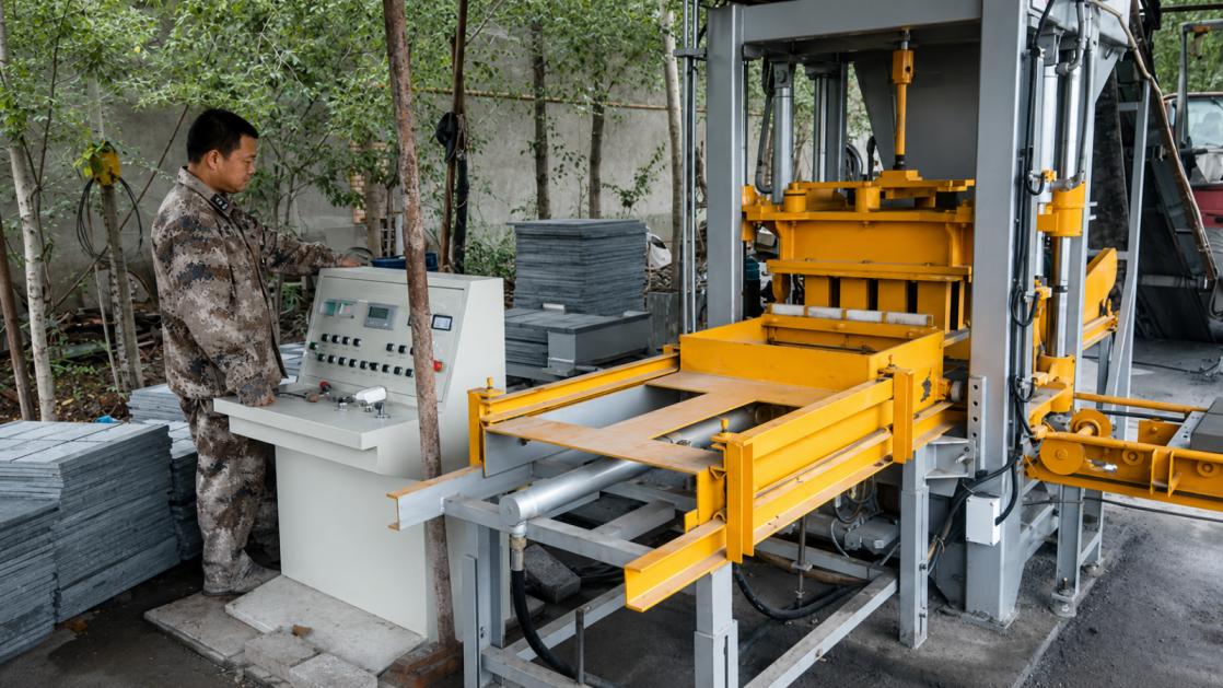 M&aacute;quina para fazer blocos ocos de concreto