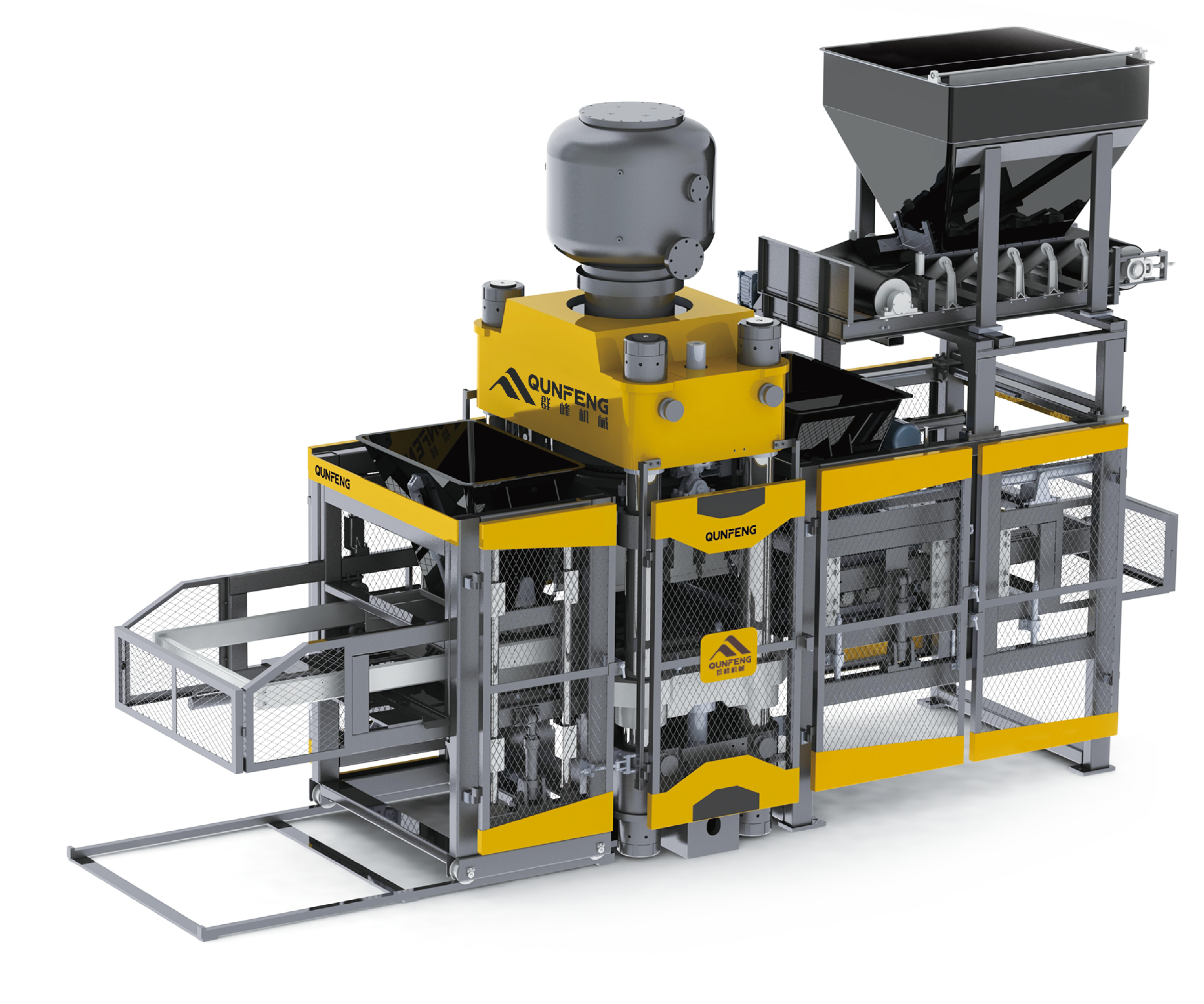 Qunfeng Machinery QP800 M&aacute;quina de prensagem est&aacute;tica totalmente autom&aacute;tica para blocos de res&iacute;duos s&oacute;lidos ecol&oacute;gicos