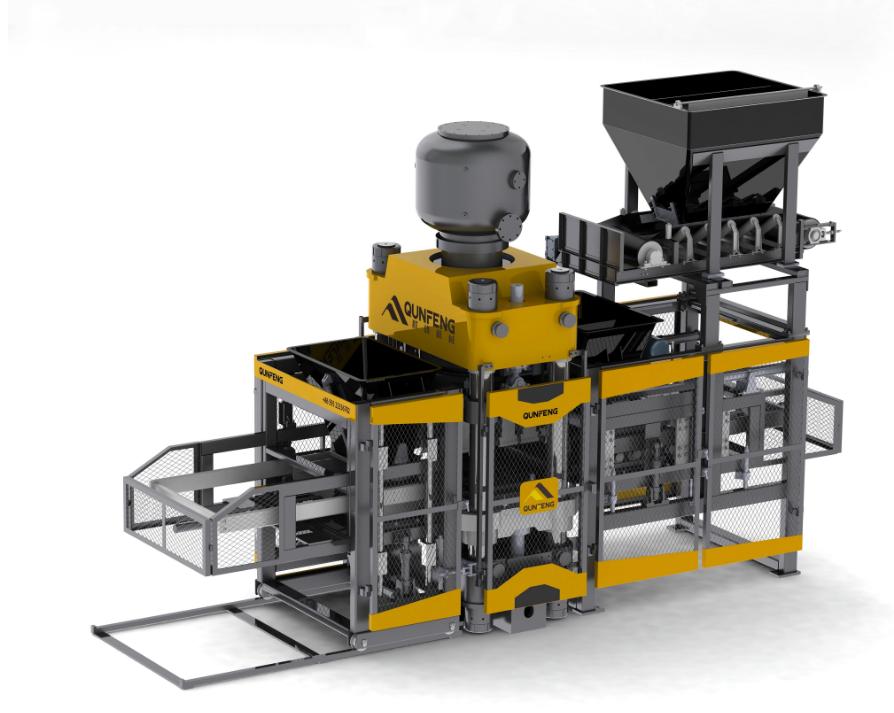 M&aacute;quina de produ&ccedil;&atilde;o de blocos sem paletes 