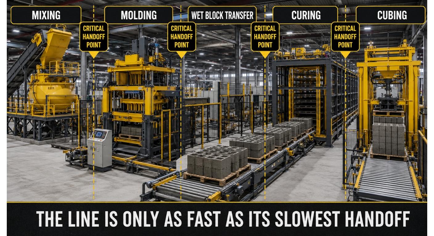 M&aacute;quina para fazer blocos de concreto totalmente autom&aacute;tica 
