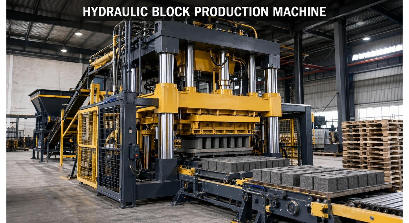 M&aacute;quina de produ&ccedil;&atilde;o de bloco hidr&aacute;ulico