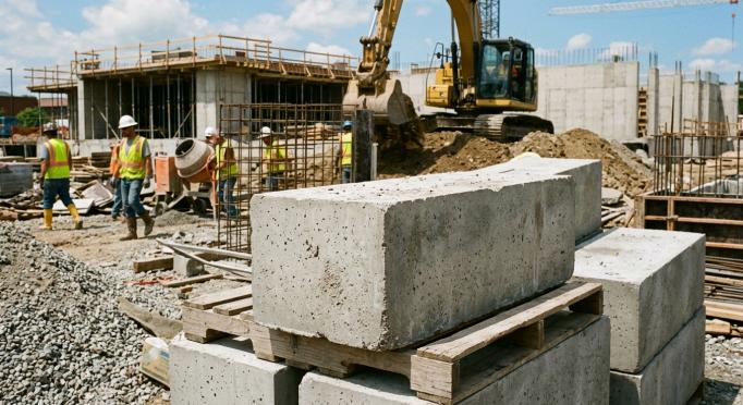 M&aacute;quina de bloco de concreto