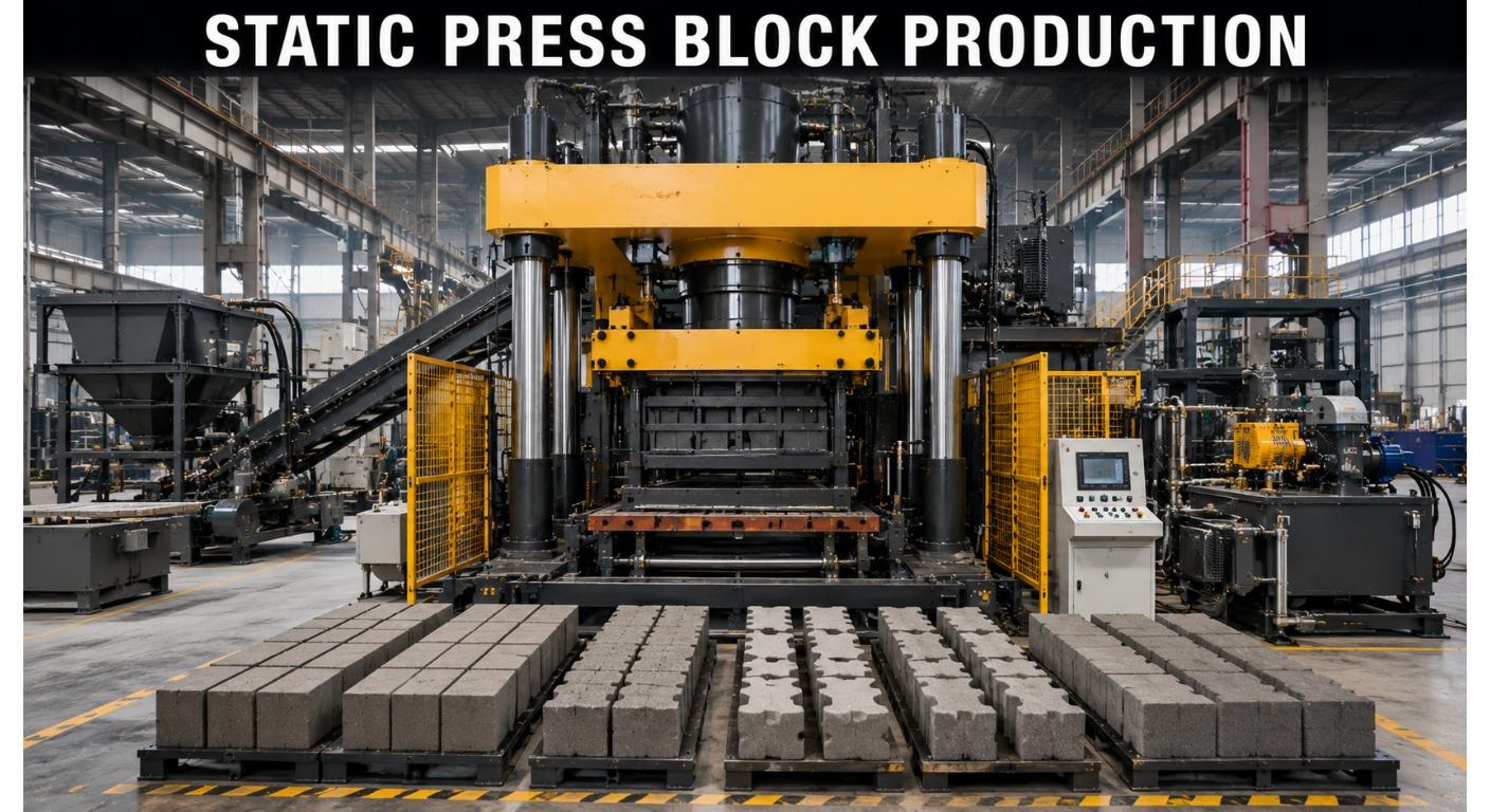Máquina de produção de blocos de prensa estática: quando o processo faz sentido?